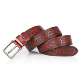 Cowhide Engraved Craft Belt 86879097M Belts