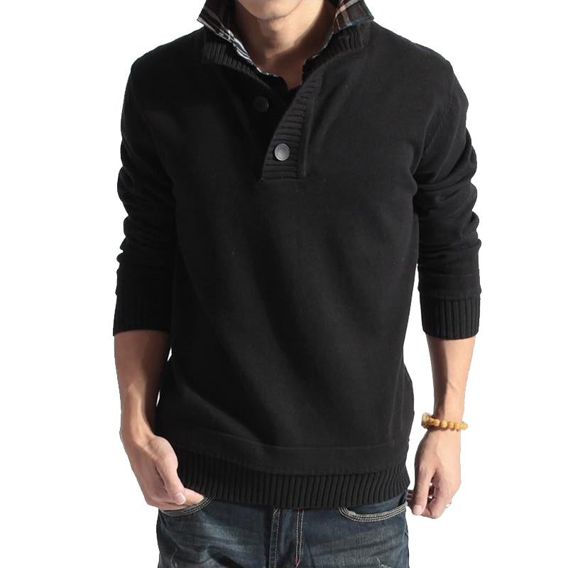 Maglione pullover tinta unita con collo alto da uomo 81711636X