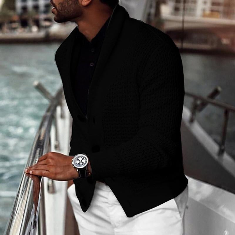 Ensfarget strikket cardigangenser for menn 57658907X (duplikat)