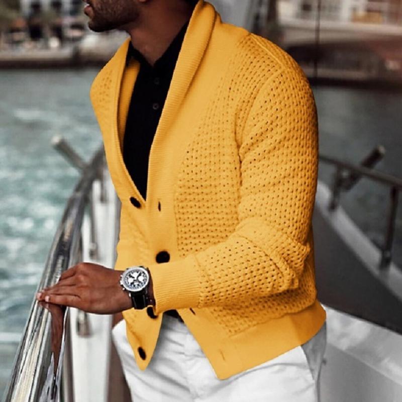 Ensfarget strikket cardigangenser for menn 57658907X (duplikat)