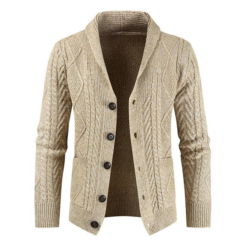 Cardigan monopetto tinta unita da uomo 44620688X
