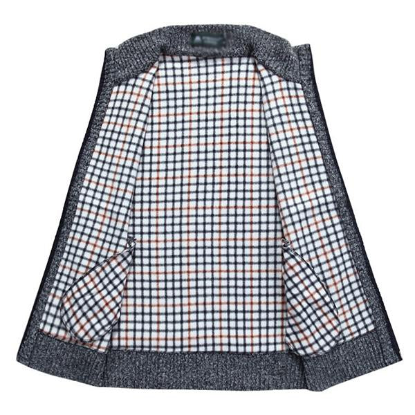 Fleecestrikket vest 30062238 for mennM