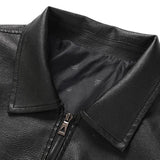 Men's Casual Lapel Leather Jacket 77563407M