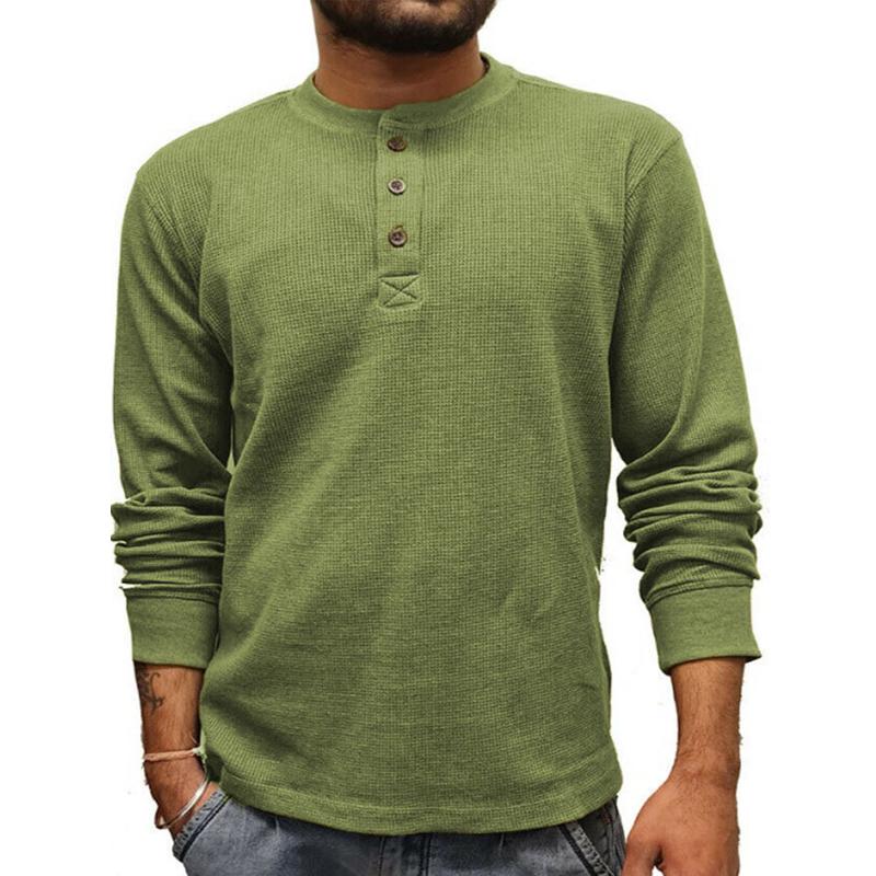 T-shirt a maniche lunghe tinta unita da uomo 81688433X