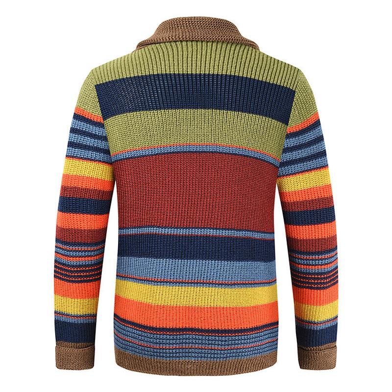 Menns Colorblock Lapel genserjakke 02918584X