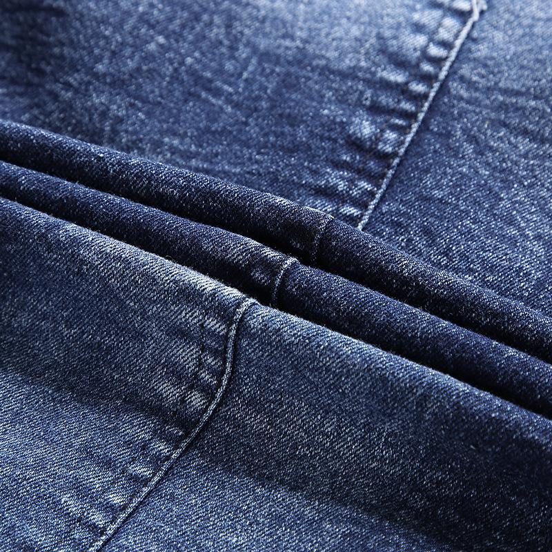 Men's Vintage Stand Collar Zipper Slim Denim Jacket 67794950M