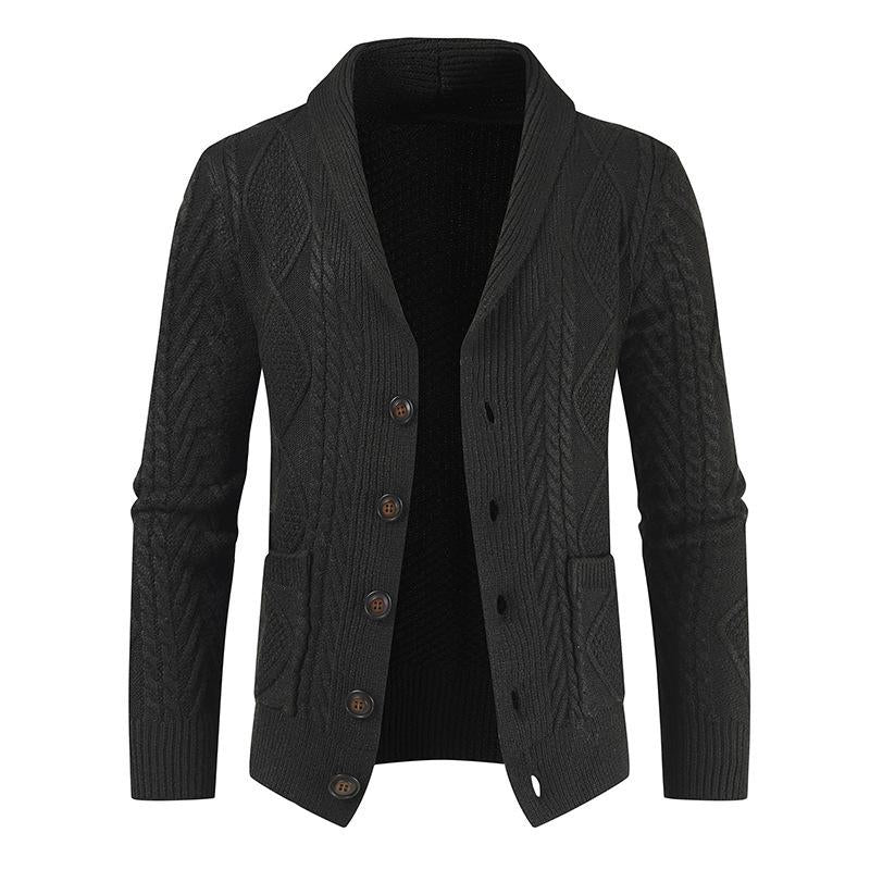 Cardigan monopetto tinta unita da uomo 44620688X