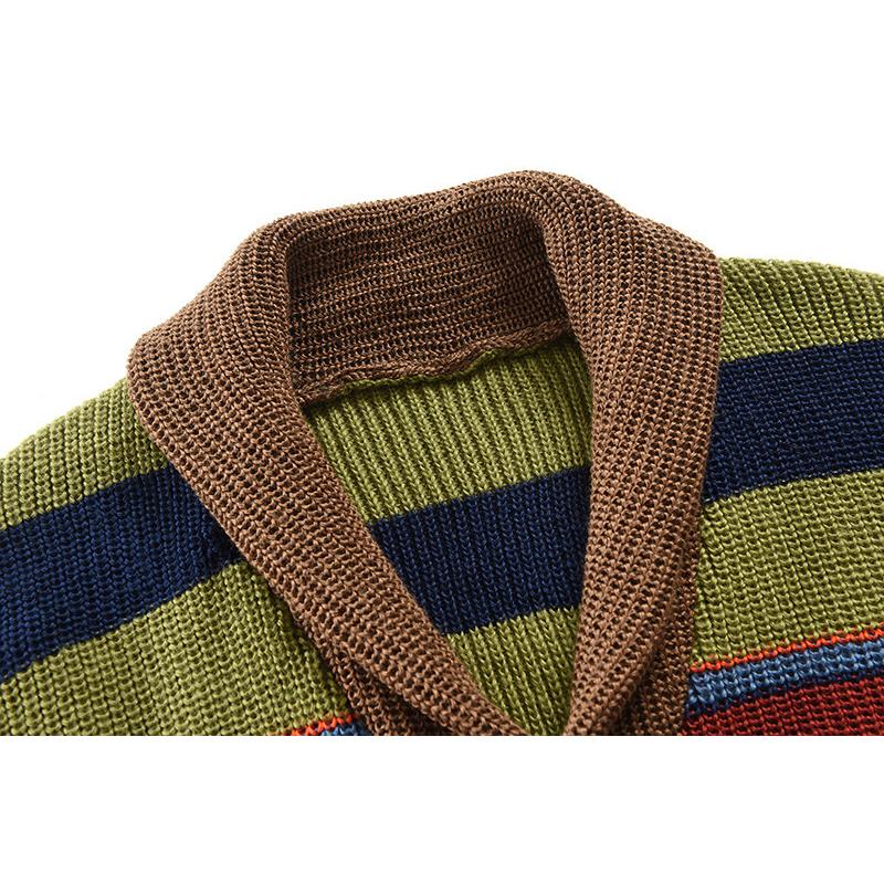 Menns Colorblock Lapel genserjakke 02918584X