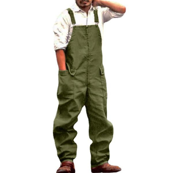 Men's Retro Loose Casual Workwear Jumpsuits Overall 65185253M