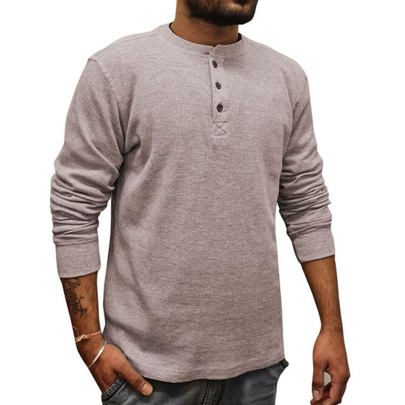 T-shirt a maniche lunghe tinta unita da uomo 81688433X