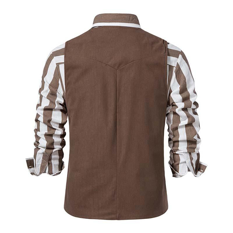 Gilet vintage slim à col en V et boutonnage simple pour homme 49764843M (chemise exclue)