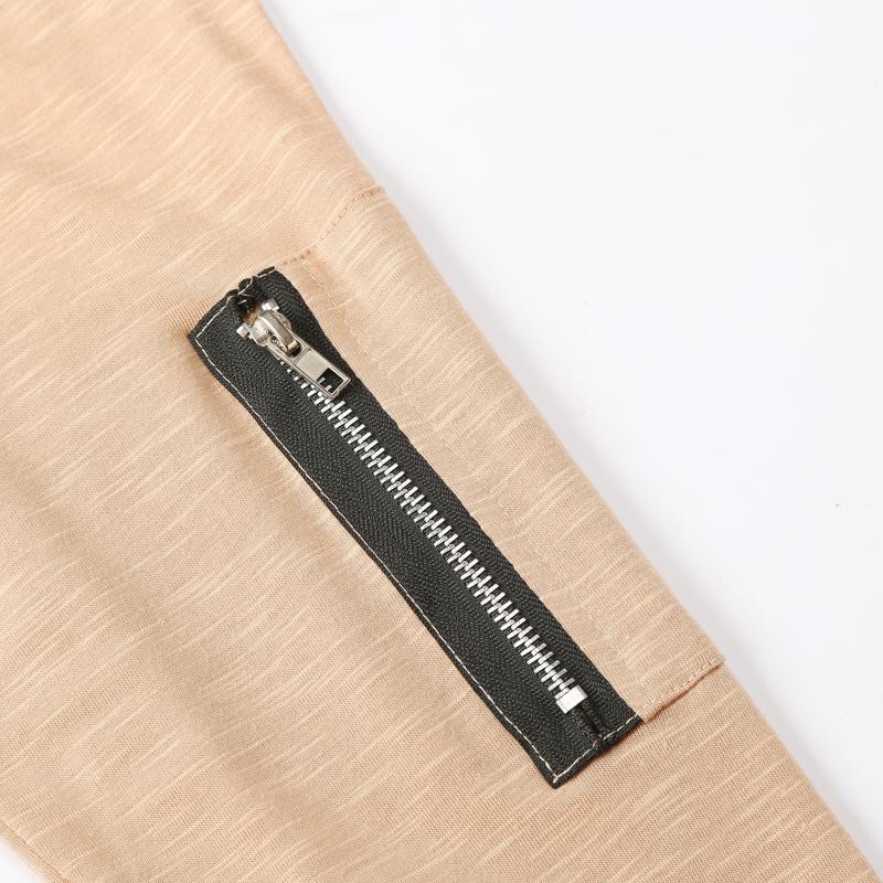 T-shirt girocollo a maniche lunghe con tasca con cerniera da uomo 56507368X