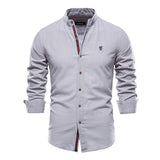 Mens Cotton Linen Shirt 93795703X Gray / S Shirts & Tops