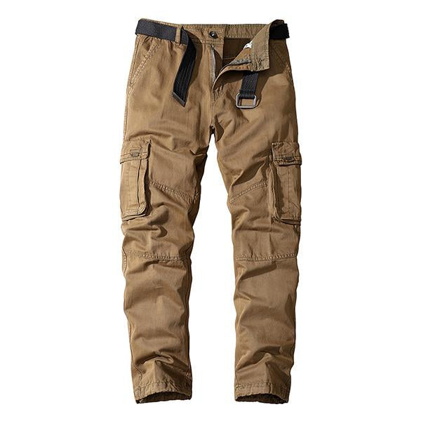 Casual Straight Multi-Pocket Cargo Pants 05518675M (Belt Excluded) Khaki / 30 Pants