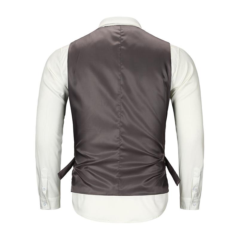 Men's Vintage Lapel Slim Single Breasted Suit Vest 38261597M