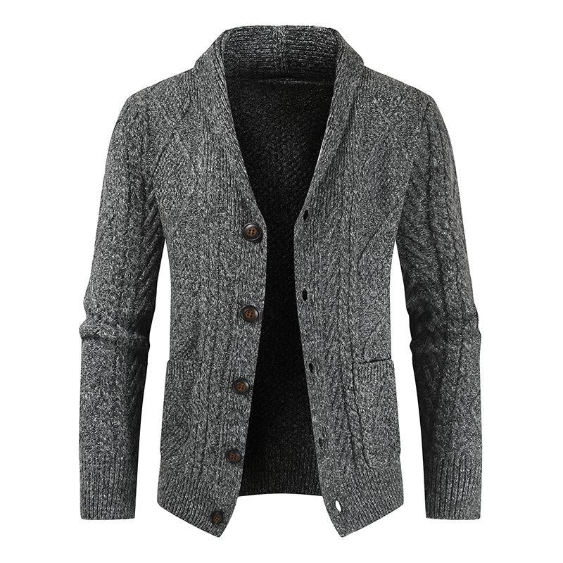 Cardigan monopetto tinta unita da uomo 44620688X