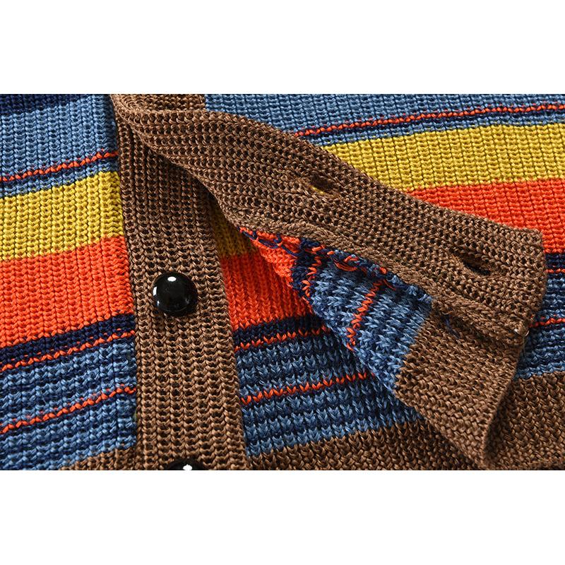 Menns Colorblock Lapel genserjakke 02918584X