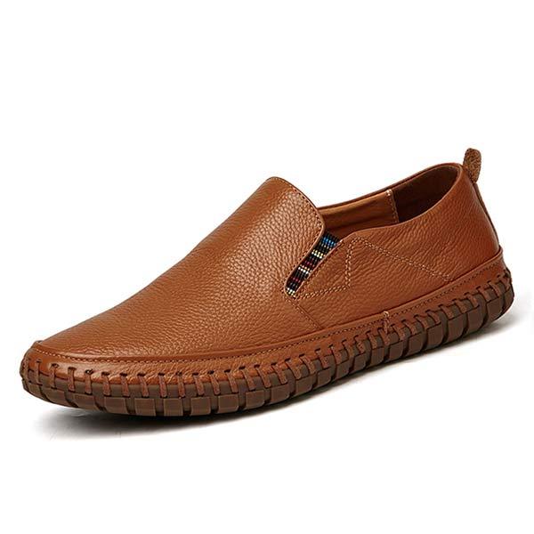Mens Elastic Loafers 95050605 Brown / 6 Shoes