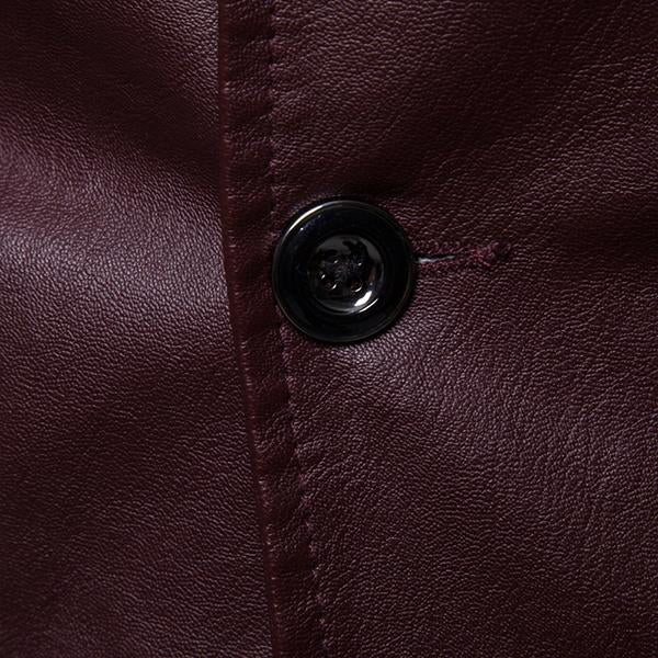 Herren-Vintage-Blazer aus Leder mit zwei Knöpfen 32344449M