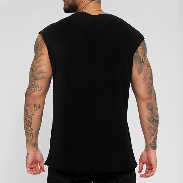 Mens Summer Loose Solid Color Sports Casual Tank Top 35438481M Shirts & Tops