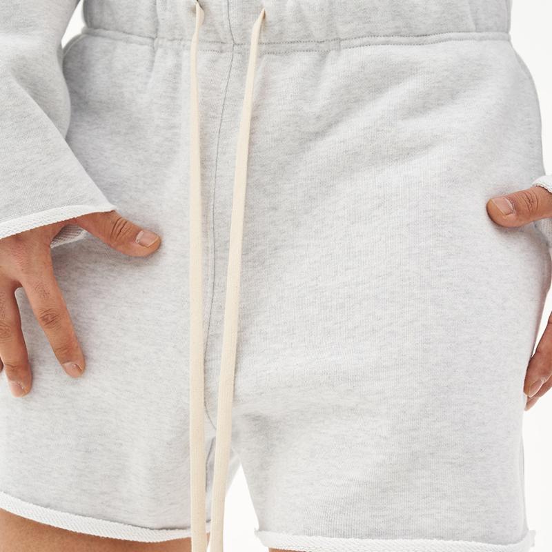 Washed Raw Edge Loose Fit Shorts for menn 29368385Z