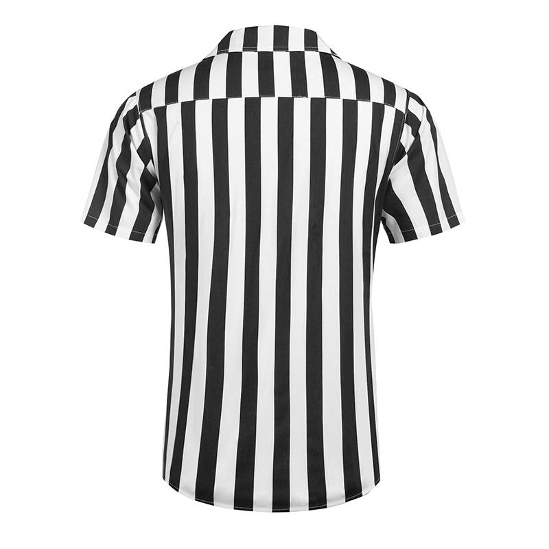 Camisa de manga corta a rayas para hombre 98185822Z