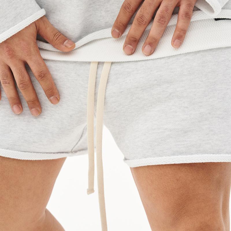 Washed Raw Edge Loose Fit Shorts for menn 29368385Z