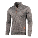 Men's Short High Collar Zip Solid Color SweatShirt 56091864Z