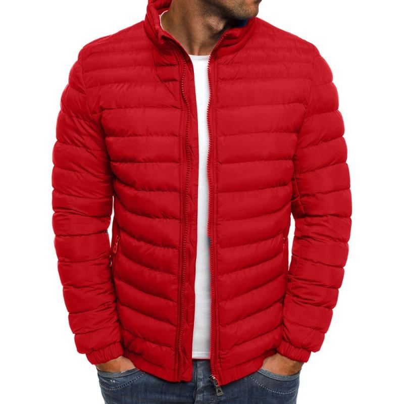 Uformelt standkrage for menn, langermet polstret varm slim fit-jakke 96439922M