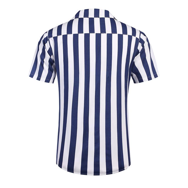 Camisa de manga corta a rayas para hombre 98185822Z