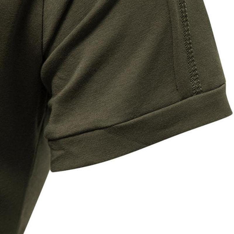 Camiseta de manga corta con cuello redondo y estampado liso para hombre 43330950Z