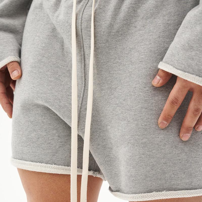 Washed Raw Edge Loose Fit Shorts for menn 29368385Z