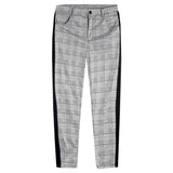 Men's Casual Plaid Stitching Pencil Trousers 86654549M