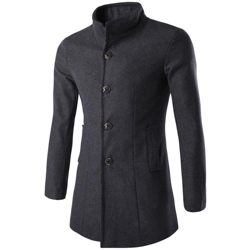 Cappotto monopetto con collo alto da uomo 63921145Z