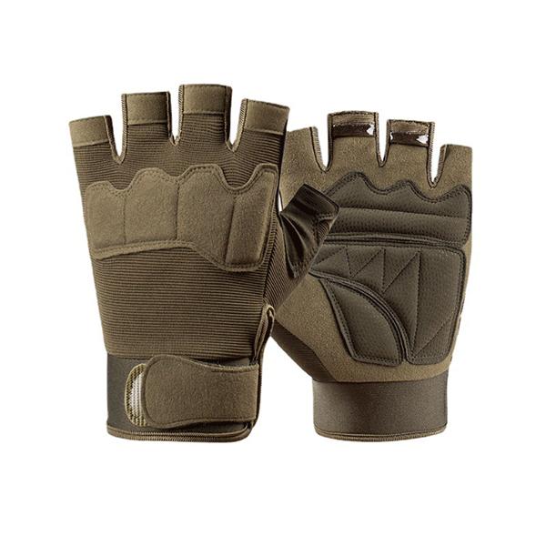 Camo Half Finger Gloves Gloves / Army Green M