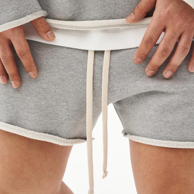 Washed Raw Edge Loose Fit Shorts for menn 29368385Z