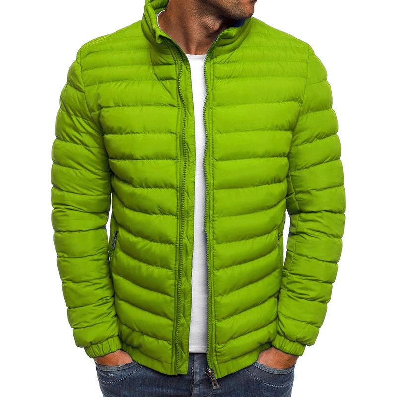 Uformelt standkrage for menn, langermet polstret varm slim fit-jakke 96439922M