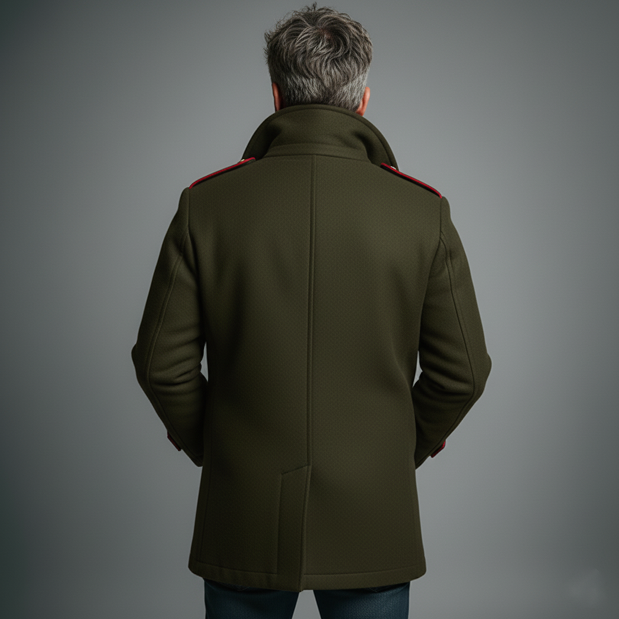 Men's Classic Retro Lapel Double-breasted Faux Wool Coat MTA0320K6K