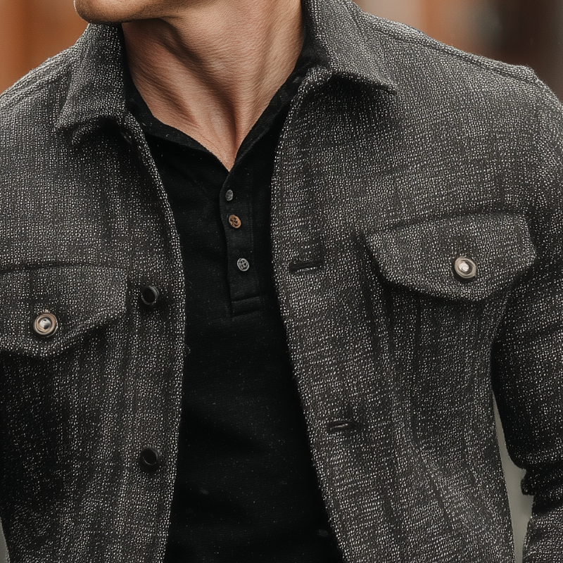 Men's Blend Lapel Single-breasted Jacket MTA0709H1X