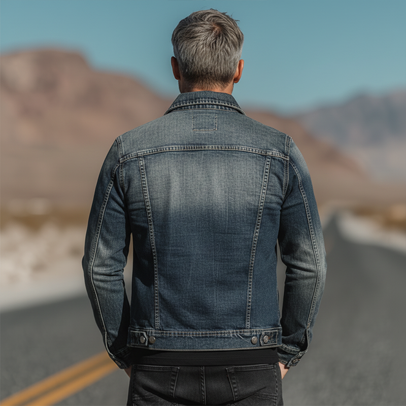 Men's Autumn And Winter Retro Washed Casual Denim Jacket MTA2309I8P