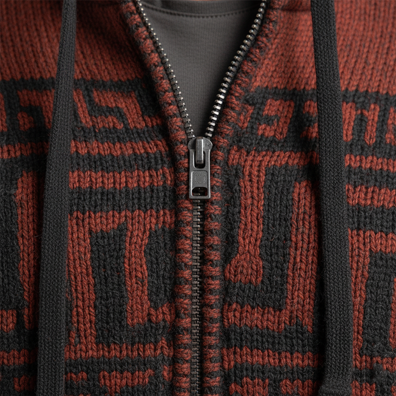 Men's Winter Fashion Knitted Jacquard Cotton Zipper Cardigan MTA2344J9P