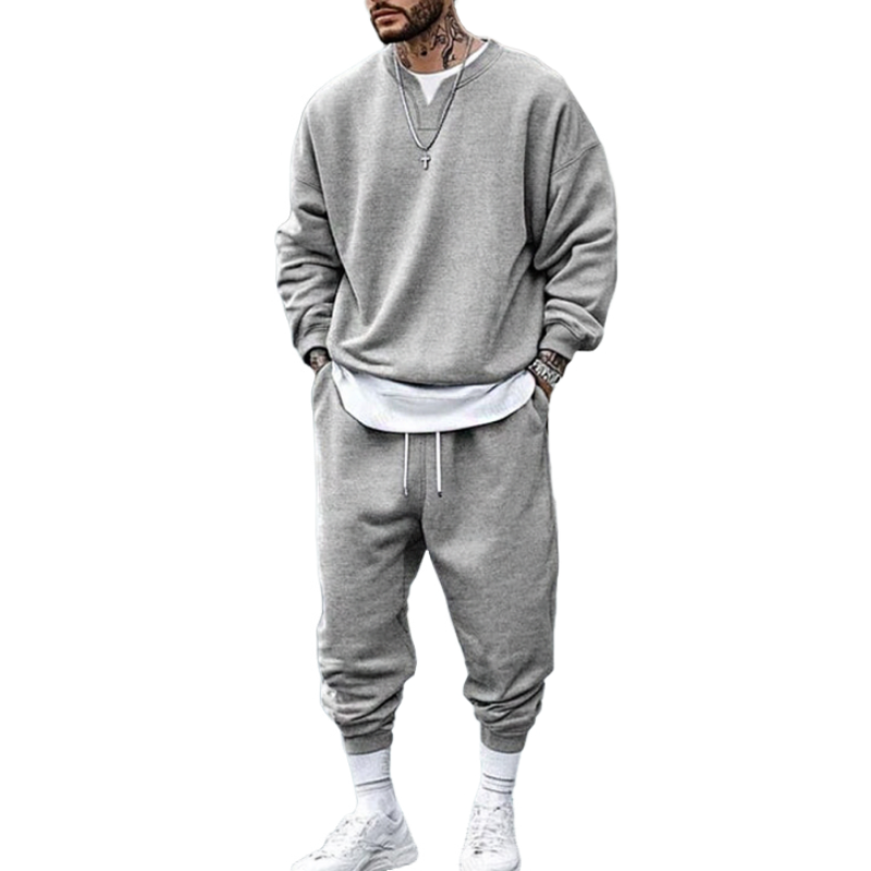 Men's Fashion Sports Round Neck Sweatshirt and Pants Set 11742524Y