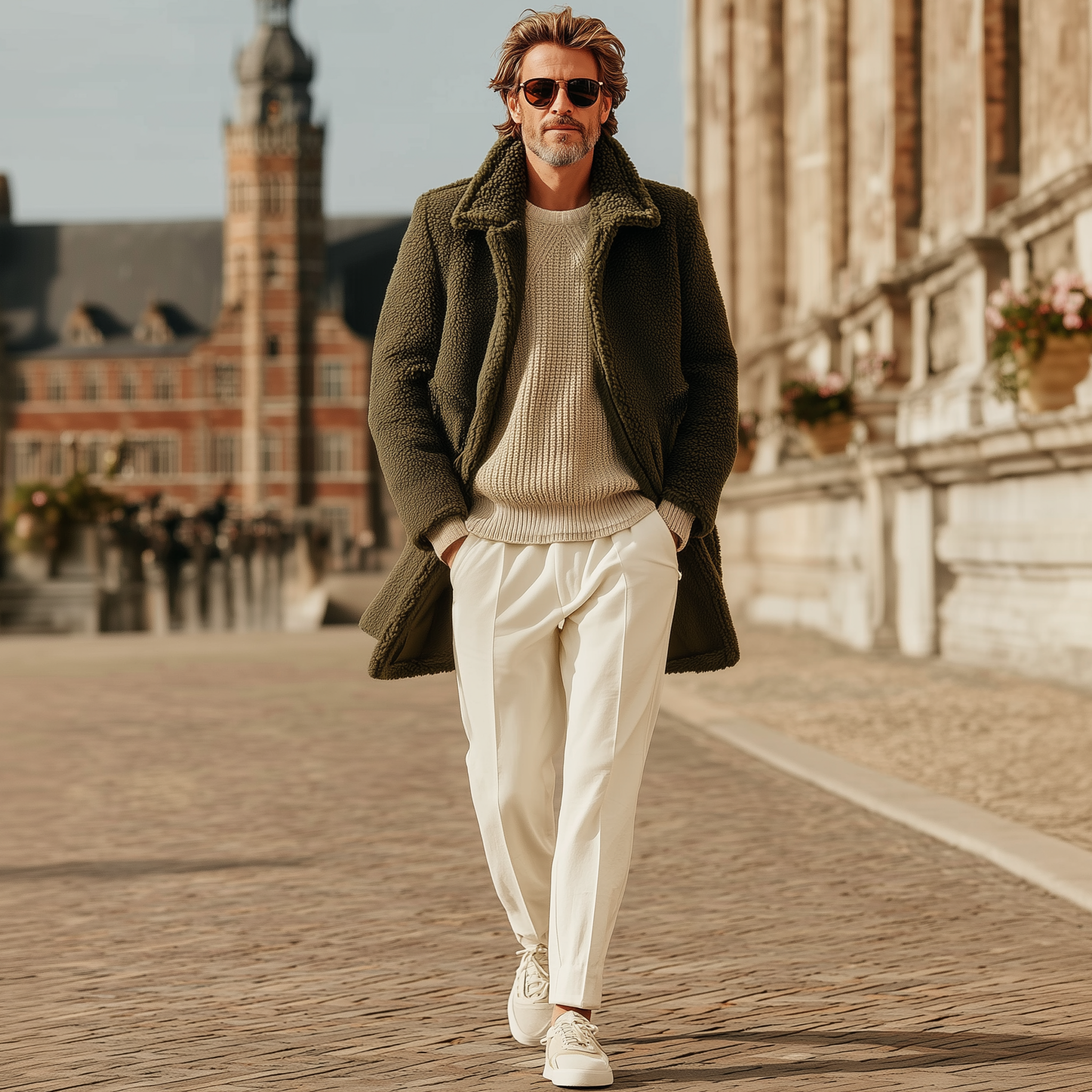 Men's Classic Casual Lapel Fleece Button Coat MTA3087J2K