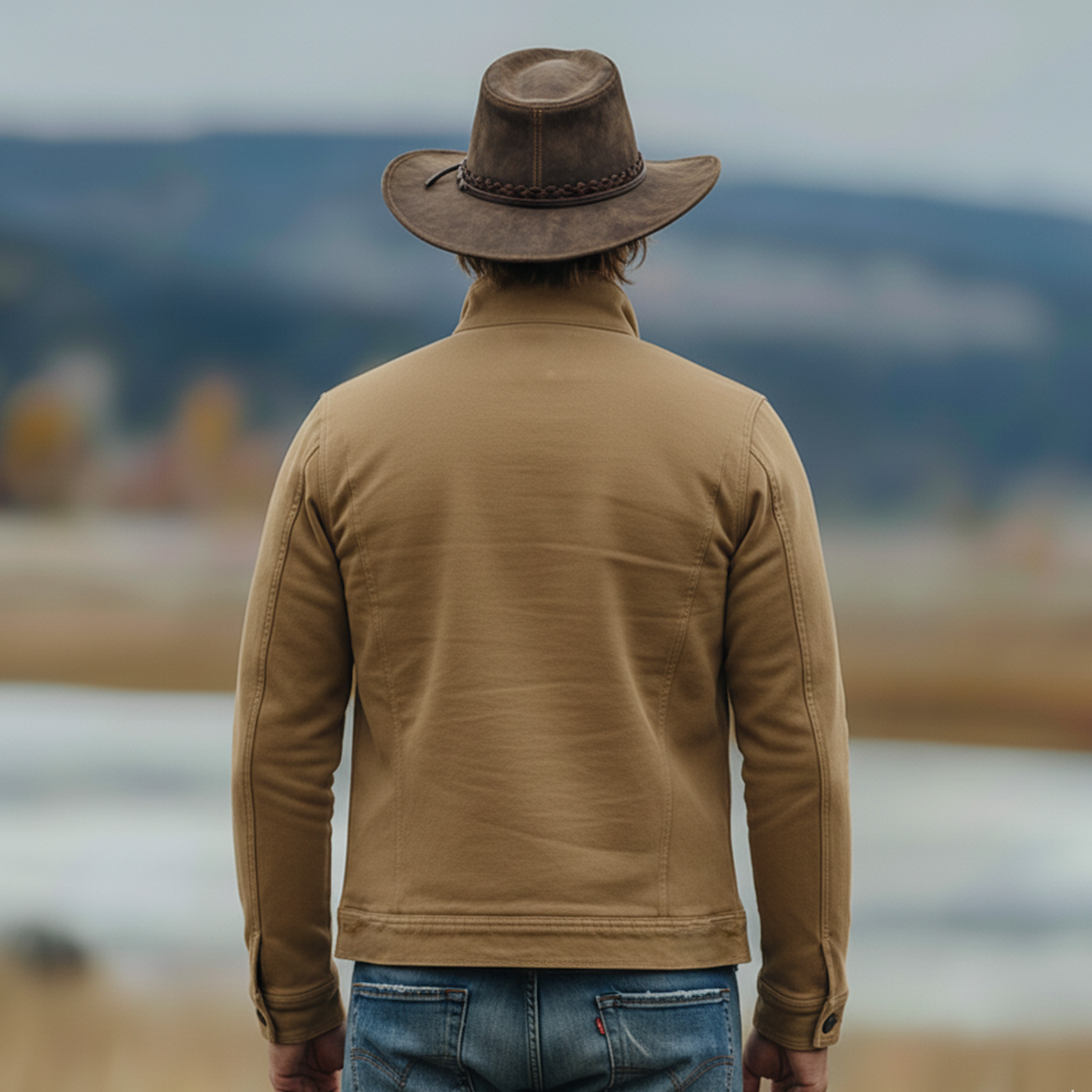 Men's Classic Casual Stand-collar Washed Cotton Blend Jacket MTA1657L4K