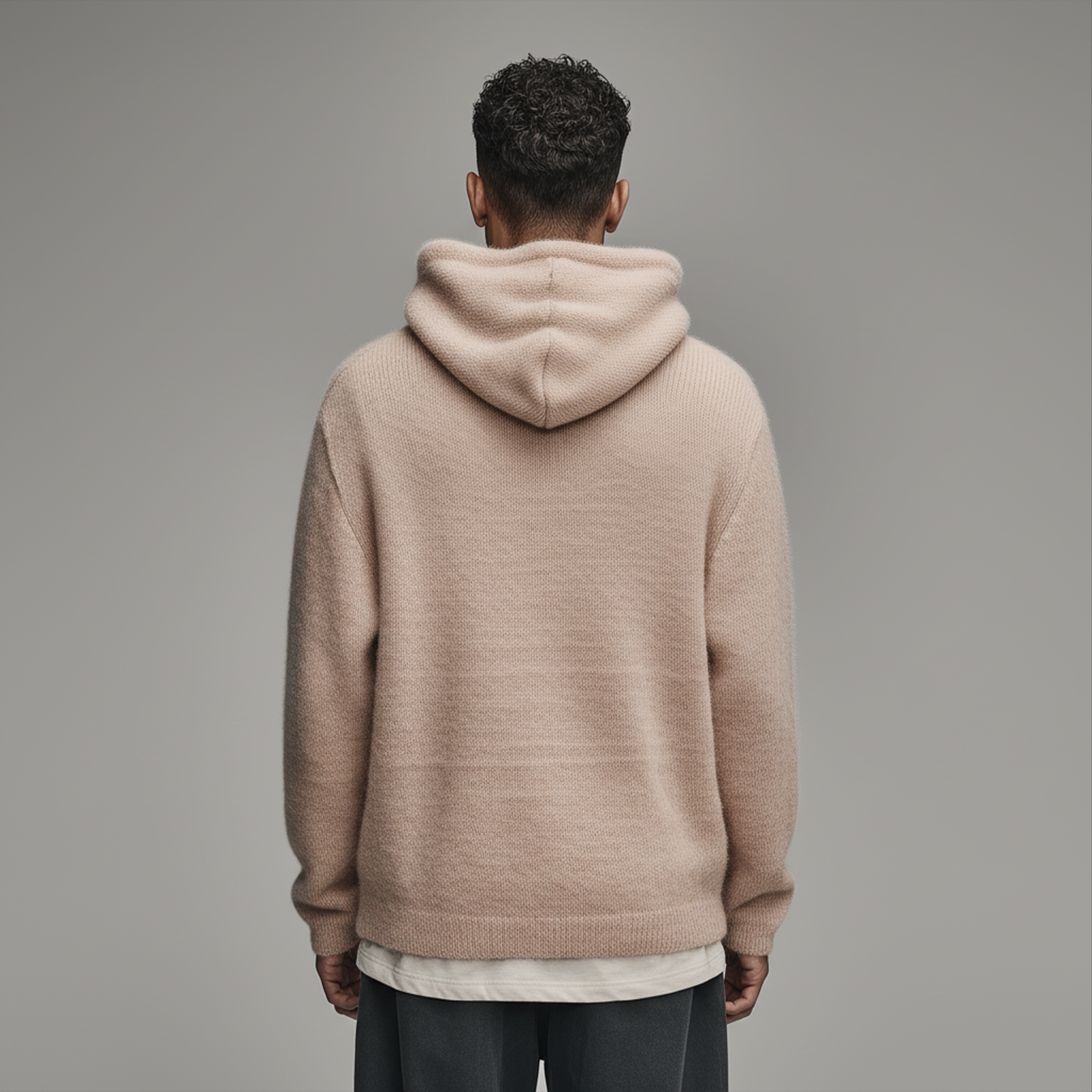 Men's Classic Casual Hooded Loose Sweatshirt Pink Sweater MTA2300I8K
