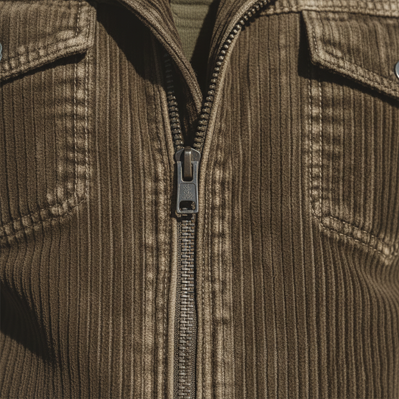 Men's Winter Fashion Washed Corduroy Fleece Detachable Collar Jacket MTA2525I9P