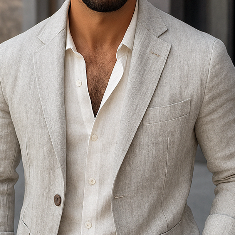 Men's Fashion Notch Lapel Two Buttons Casual Blazer MTA1983G4Z