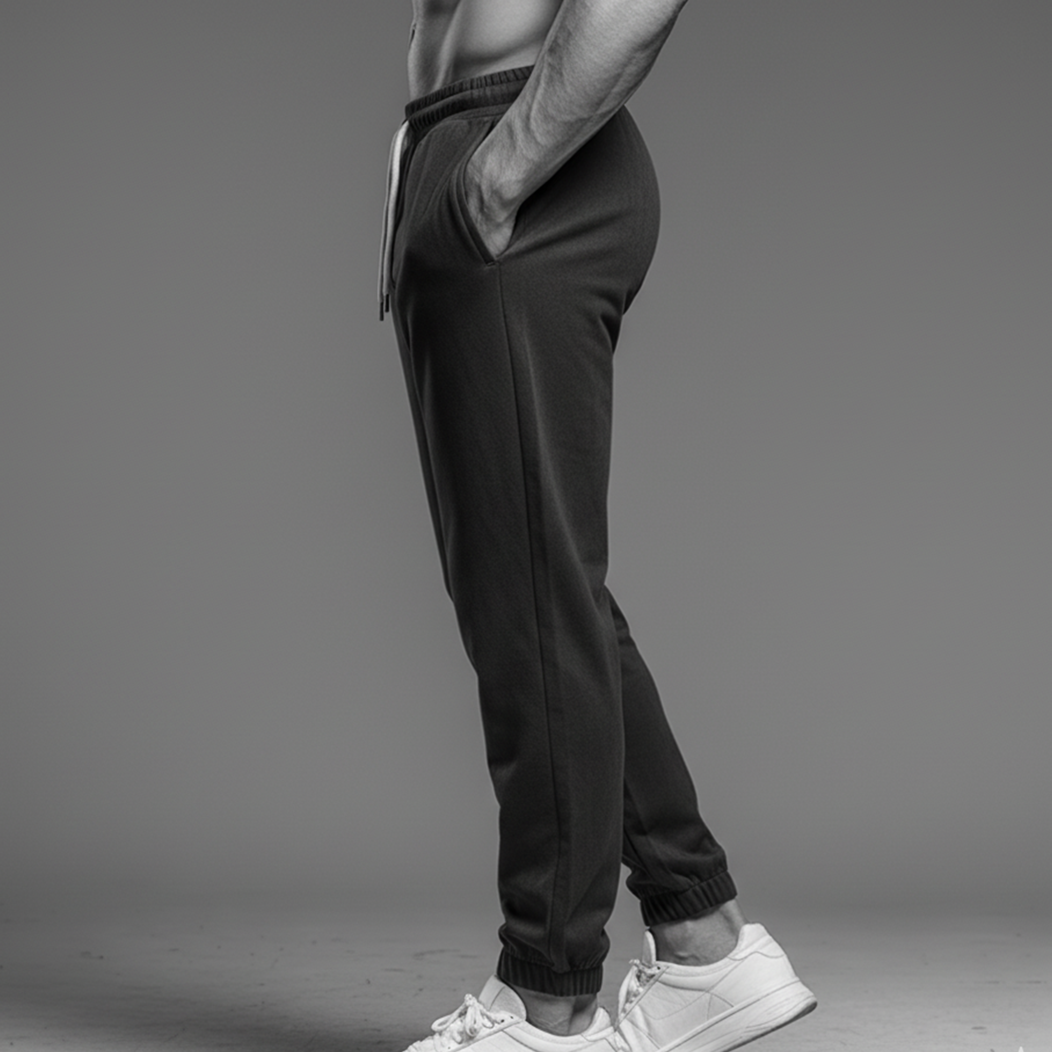 Men's Classic Casual Elastic Waist Faux Suede Pants MTA0161K8K