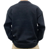 Men's Casual Smiley Print Round Neck Long Sleeve Pullover Sweater 28866910M