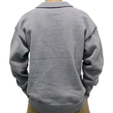 Men's Casual Letters Print Polo Collar Long Sleeve Pullover Sweater 89800757M
